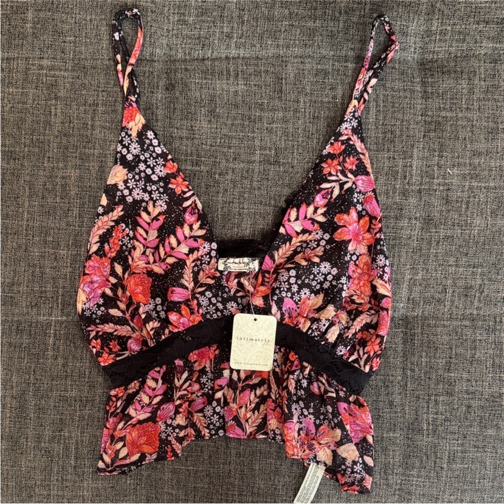 🌸 Intimately Free People Floral Bralette Crop Top – XS – NWT